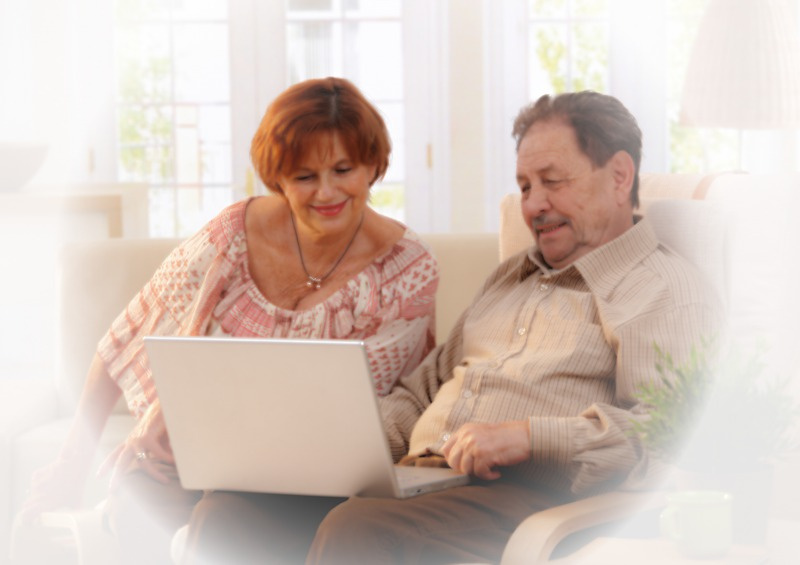 Patient and caregiver reviewing information