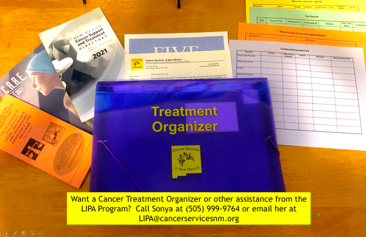 Cancer Treatment Organizer materials
