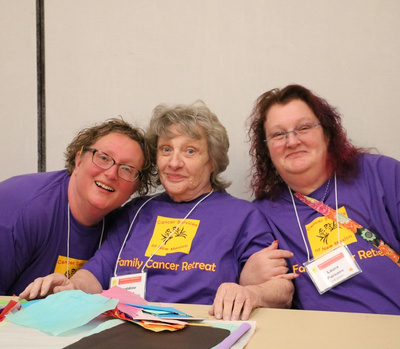 Retreat participants smiling